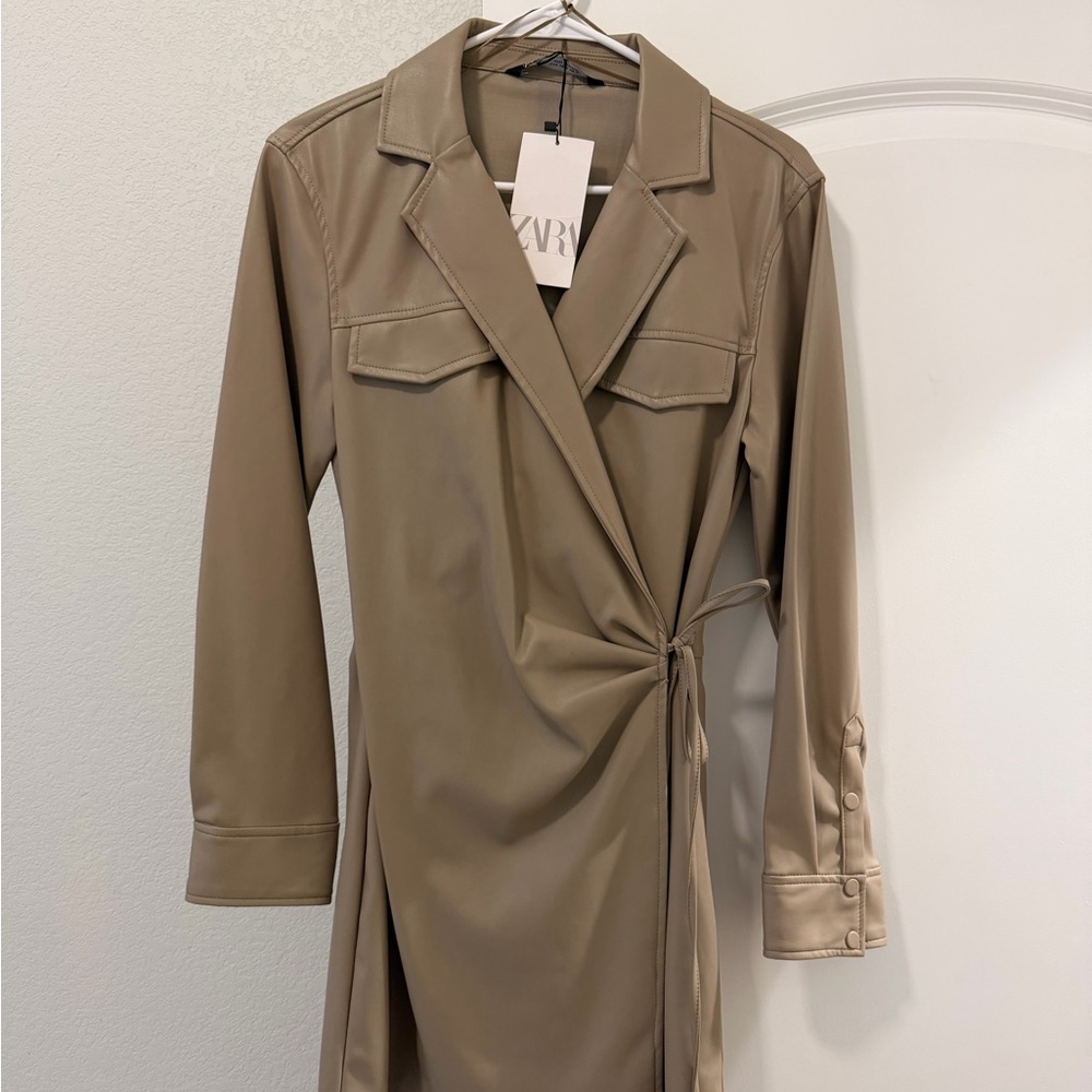Zara Women's Beige Trench Dress